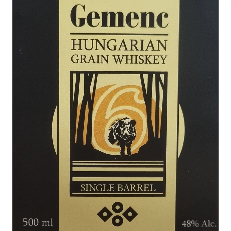 Gemenc 100% kukorica whiskey cimke